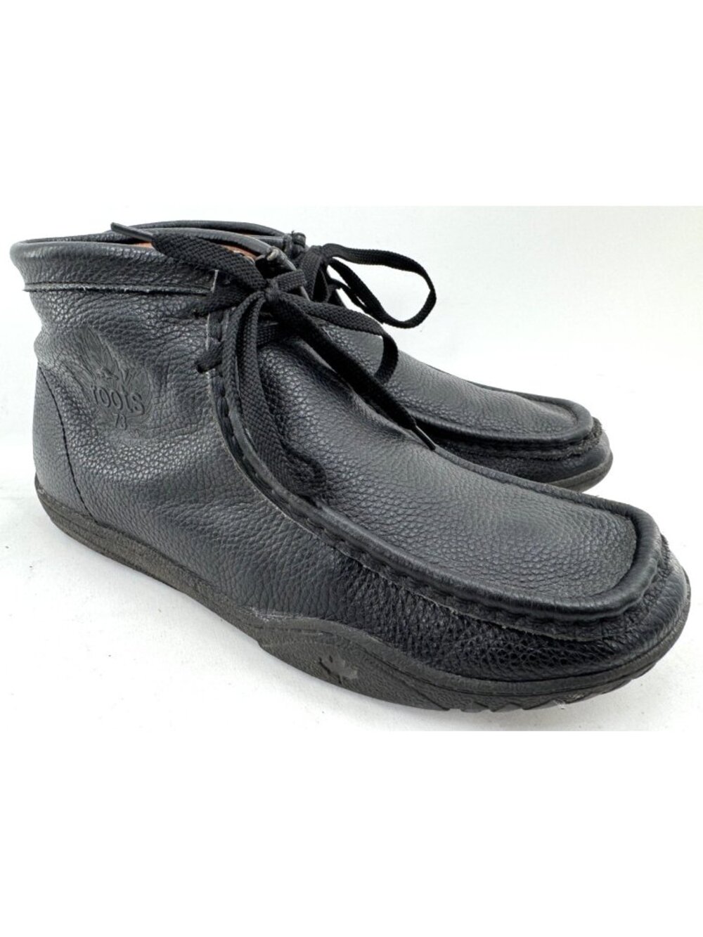 Vintage Roots Canada Black Pebble Leather Chukka Lace Up Ankle Boots Men's Sz 8